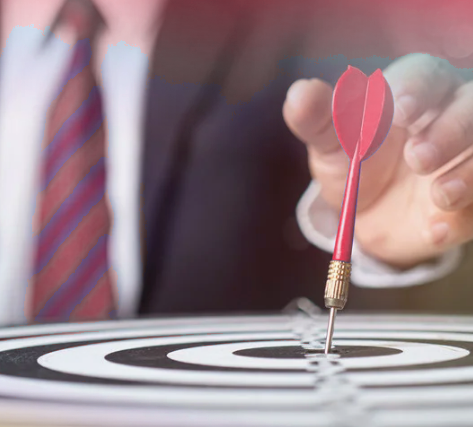 Cible illustrant une stratégie de prospection commerciale précise